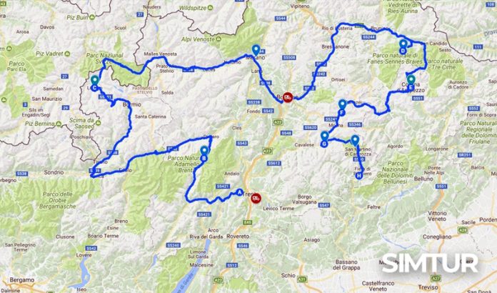 Mappa degli itinerari Mappa degli itinerari